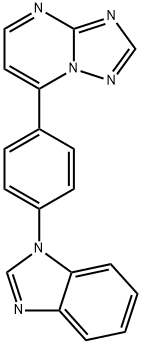 7-[4-(1H-1,3-BENZIMIDAZOL-1-YL)PHENYL][1,2,4]TRIAZOLO[1,5-A]PYRIMIDINE Struktur