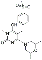 4-(2,6-DIMETHYL-MORPHOLIN-4-YL)-6-HYDROXY-5-(4-METHANESULFONYL-BENZYL)-1-METHYL-1H-PYRIMIDIN-2-ONE Struktur