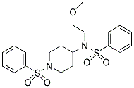 N-(2-METHOXYETHYL)-N-[1-(PHENYLSULPHONYL)PIPERIDIN-4-YL]BENZENESULPHONAMIDE Struktur