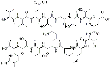 H-VAL-VAL-GLU-THR-GLY-THR-THR-GLU-THR-MET-PRO-LYS-THR-SER-ARG-OH Struktur