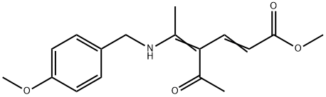 METHYL (2E,4Z)-4-ACETYL-5-[(4-METHOXYBENZYL)AMINO]-2,4-HEXADIENOATE Struktur