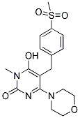 6-HYDROXY-1-METHYL-5-[4-(METHYLSULFONYL)BENZYL]-4-MORPHOLIN-4-YLPYRIMIDIN-2(1H)-ONE Struktur