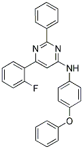 [6-(2-FLUORO-PHENYL)-2-PHENYL-PYRIMIDIN-4-YL]-(4-PHENOXY-PHENYL)-AMINE Struktur