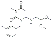 6-[(2,2-DIMETHOXYETHYL)AMINO]-1-(3,5-DIMETHYLBENZYL)-3-METHYLPYRIMIDINE-2,4(1H,3H)-DIONE Struktur