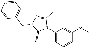 2-BENZYL-4-(3-METHOXYPHENYL)-5-METHYL-2,4-DIHYDRO-3H-1,2,4-TRIAZOL-3-ONE Struktur