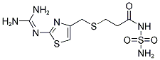 [3-[[[2-(DIAMINOMETHYLENEAMINO)-4-THIAZOLYL]METHYL]THIO]PROPIONYL]SULFAMIDE Struktur