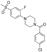 1-(4-CHLOROBENZOYL)-4-[2-FLUORO-4-(METHYLSULFONYL)PHENYL]PIPERAZINE Struktur