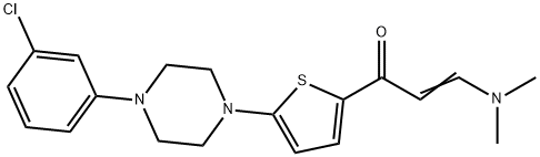 (E)-1-(5-[4-(3-CHLOROPHENYL)PIPERAZINO]-2-THIENYL)-3-(DIMETHYLAMINO)-2-PROPEN-1-ONE Struktur