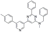 BENZYL-METHYL-[2-PHENYL-6-(5-P-TOLYL-PYRIDIN-3-YL)-PYRIMIDIN-4-YL]-AMINE Struktur