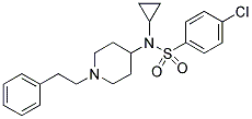 4-CHLORO-N-CYCLOPROPYL-N-(1-(2-PHENYLETHYL)PIPERIDIN-4-YL)BENZENESULFONAMIDE Struktur