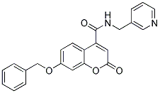 7-(BENZYLOXY)-2-OXO-N-(PYRIDIN-3-YLMETHYL)-1-BENZOPYRAN-4-CARBOXAMIDE Struktur