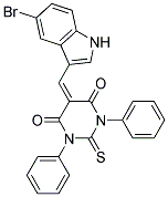 5-[(5-BROMO-1H-INDOL-3-YL)METHYLENE]-1,3-DIPHENYL-2-THIOXODIHYDROPYRIMIDINE-4,6(1H,5H)-DIONE Struktur