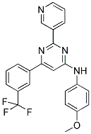 N-(4-METHOXYPHENYL)-2-PYRIDIN-3-YL-6-[3-(TRIFLUOROMETHYL)PHENYL]PYRIMIDIN-4-AMINE Struktur