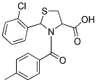 2-(2-CHLORO-PHENYL)-3-(4-METHYL-BENZOYL)-THIAZOLIDINE-4-CARBOXYLIC ACID Struktur