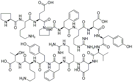 H-PRO-LYS-GLU-PRO-PHE-ARG-ASP-TYR-VAL-ASP-ARG-PHE-TYR-LYS-THR-OH Struktur