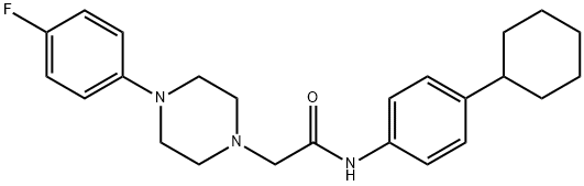 N-(4-CYCLOHEXYLPHENYL)-2-[4-(4-FLUOROPHENYL)PIPERAZINO]ACETAMIDE Struktur