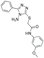 2-[(4-AMINO-5-PHENYL-4H-1,2,4-TRIAZOL-3-YL)THIO]-N-(3-METHOXYPHENYL)ACETAMIDE Struktur