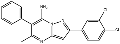 2-(3,4-DICHLOROPHENYL)-5-METHYL-6-PHENYLPYRAZOLO[1,5-A]PYRIMIDIN-7-AMINE Struktur