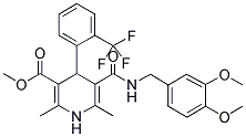 METHYL 1,4-DIHYDRO-2,6-DIMETHYL-4-(2'-TRIFLUOROMETHYL)PHENYL-PYRIDINE-3-CARBOXYLATE-5-(3,4-DIMETHOXYPHENYL)METHYL CARBOXAMIDE Struktur