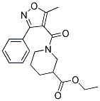 ETHYL 1-[(5-METHYL-3-PHENYLISOXAZOL-4-YL)CARBONYL]PIPERIDINE-3-CARBOXYLATE Struktur