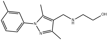 2-(([3,5-DIMETHYL-1-(3-METHYLPHENYL)-1H-PYRAZOL-4-YL]METHYL)AMINO)ETHANOL Struktur