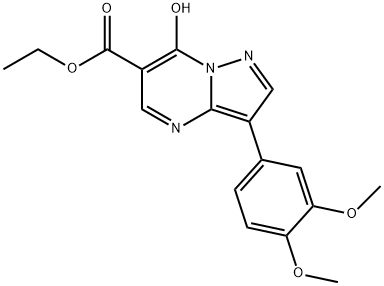 ETHYL 3-(3,4-DIMETHOXYPHENYL)-7-HYDROXYPYRAZOLO[1,5-A]PYRIMIDINE-6-CARBOXYLATE Struktur