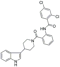 2,4-DICHLORO-N-[2-((4-(1H-INDOL-3-YL)PIPERIDIN-1-YL)CARBONYL)PHENYL]BENZAMIDE Struktur