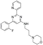 [6-(2-FLUORO-PHENYL)-2-PYRIDIN-2-YL-PYRIMIDIN-4-YL]-(3-MORPHOLIN-4-YL-PROPYL)-AMINE Struktur