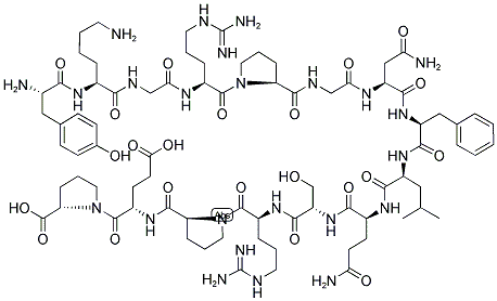 H-TYR-LYS-GLY-ARG-PRO-GLY-ASN-PHE-LEU-GLN-SER-ARG-PRO-GLU-PRO-OH Struktur