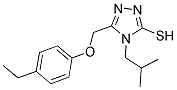 5-(4-ETHYL-PHENOXYMETHYL)-4-ISOBUTYL-4H-[1,2,4]TRIAZOLE-3-THIOL Struktur