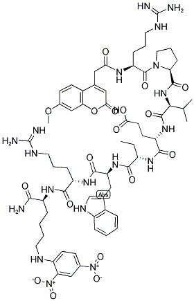 MCA-ARG-PRO-VAL-GLU-NVA-TRP-ARG-LYS(DNP)-NH2 Struktur