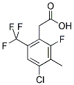 4-CHLORO-2-FLUORO-3-METHYL-6-(TRIFLUOROMETHYL)PHENYLACETIC ACID Struktur