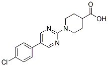 1-[5-(4-CHLOROPHENYL)PYRIMIDIN-2-YL]PIPERIDINE-4-CARBOXYLIC ACID Struktur