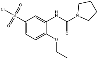 4-ETHOXY-3-[(PYRROLIDINE-1-CARBONYL)-AMINO]-BENZENESULFONYL CHLORIDE Struktur