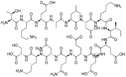 H-THR-LYS-GLU-ALA-LEU-ASP-LYS-ILE-GLU-GLU-GLU-GLN-ASN-LYS-SER-OH Struktur