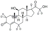 4-PREGNEN-11BETA,21-DIOL-3,20-DIONE-2,2,4,6,6,17ALPHA,21,21-D8 Struktur