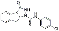 1,2,3,3A,8,8A-HEXAHYDRO-1-[[(4-CHLOROPHENYL)AMINO]THIOCARBONYL]INDENO[2,1-C]PYRAZOL-3-ONE Struktur