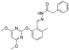 N-[1-AZA-2-[2-[(4,6-DIMETHOXYPYRIMIDIN-2-YL)OXY]-6-METHYLPHENYL]ETHENYL]PHENYLACETAMIDE Struktur