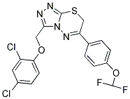 3-[(2,4-DICHLOROPHENOXY)METHYL]-6-[4-(DIFLUOROMETHOXY)PHENYL]-7H-[1,2,4]TRIAZOLO[3,4-B][1,3,4]THIADIAZINE Struktur