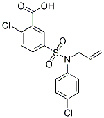 5-[ALLYL-(4-CHLORO-PHENYL)-SULFAMOYL]-2-CHLORO-BENZOIC ACID Struktur