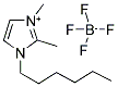 1-HEXYL-2,3-DIMETHYLIMIDAZOLIUM TETRAFLUOROBORATE Struktur