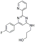 3-([6-(4-FLUOROPHENYL)-2-PYRIDIN-2-YLPYRIMIDIN-4-YL]AMINO)PROPAN-1-OL Struktur