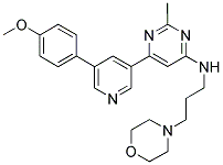 (6-[5-(4-METHOXY-PHENYL)-PYRIDIN-3-YL]-2-METHYL-PYRIMIDIN-4-YL)-(3-MORPHOLIN-4-YL-PROPYL)-AMINE Struktur