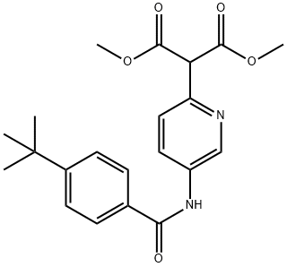 DIMETHYL 2-(5-([4-(TERT-BUTYL)BENZOYL]AMINO)-2-PYRIDINYL)MALONATE Struktur