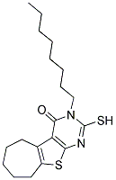 2-MERCAPTO-3-OCTYL-3,5,6,7,8,9-HEXAHYDRO-10-THIA-1,3-DIAZA-BENZO[A]AZULEN-4-ONE Struktur