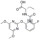 (2S)-2-[2-[(4,6-DIMETHOXYPYRIMIDIN-2-YL)OXY]-6-FLUOROBENZAMIDO]BUTYRIC ACID Struktur