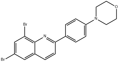 6,8-DIBROMO-2-(4-MORPHOLINOPHENYL)QUINOLINE Struktur