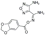 4-AMINO-N'-((1,3-BENZODIOXOL-5-YLCARBONYL)OXY)-1,2,5-OXADIAZOLE-3-CARBOXIMIDAMIDE Struktur