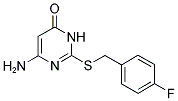 6-AMINO-2-(4-FLUORO-BENZYLSULFANYL)-3H-PYRIMIDIN-4-ONE Struktur