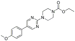 4-[5-(4-METHOXYPHENYL)PYRIMIDIN-2-YL]PIPERAZINE-1-CARBOXYLIC ACID, ETHYL ESTER Struktur